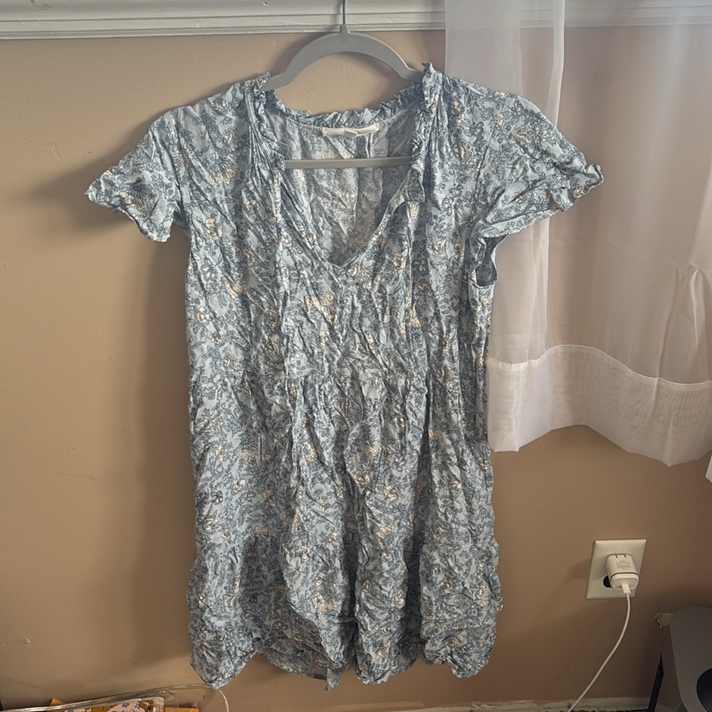 Floral Blue Dress